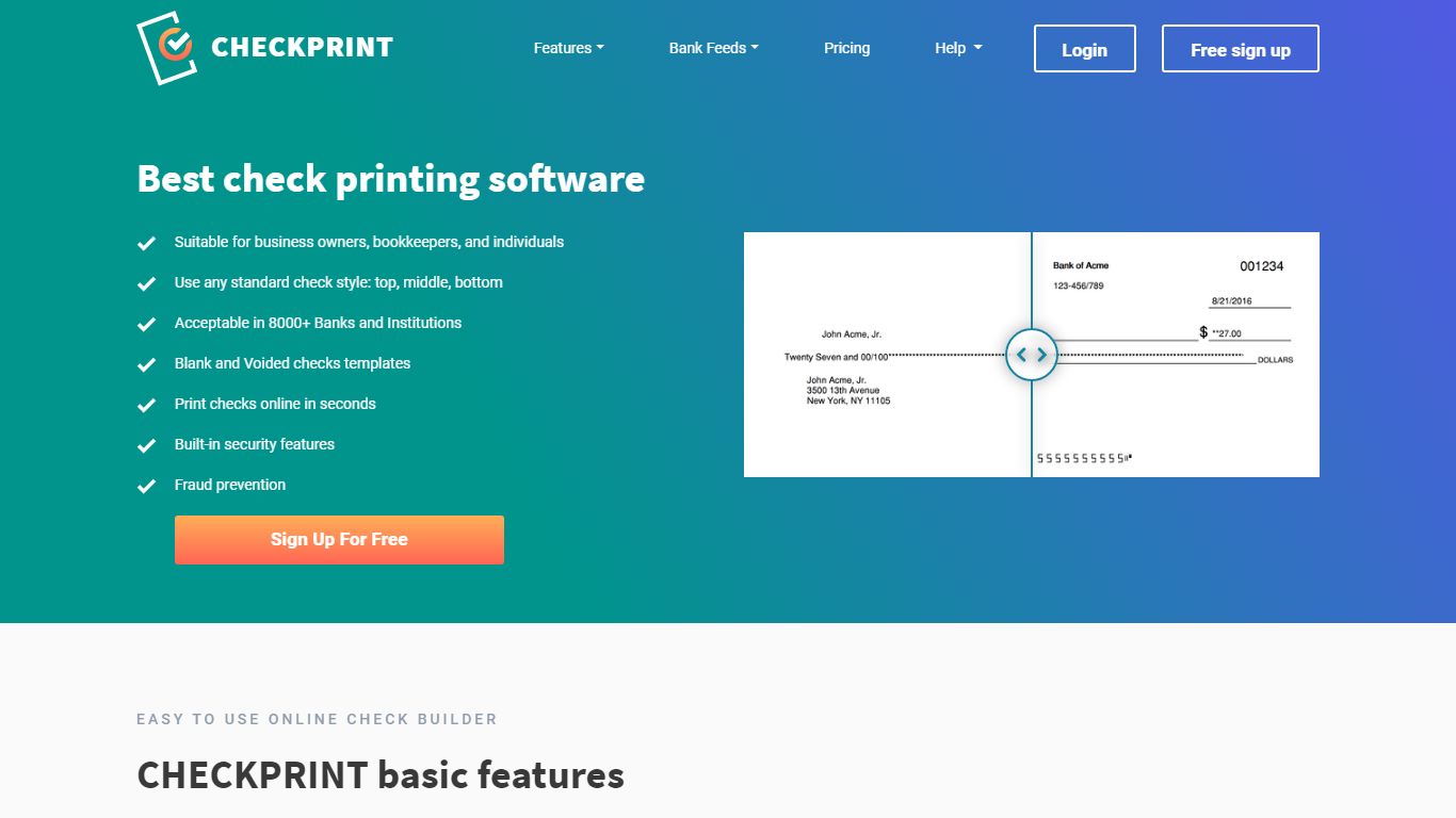 Check Print - Print Checks Online With No Extra Bank Fees